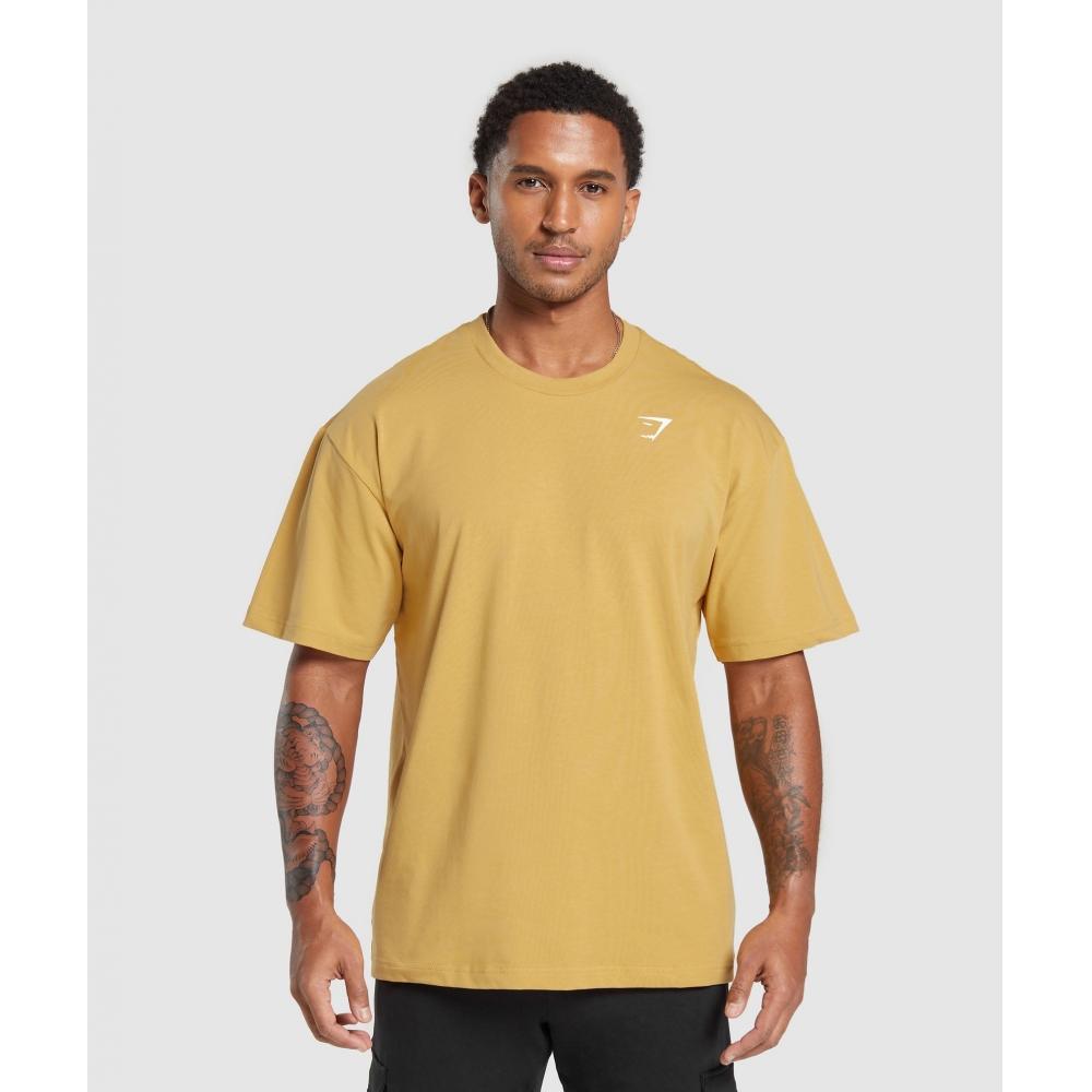 

Футболка GYMSHARK Essential Oversized Желтая в деревенском стиле A1A3E YBMQ XS