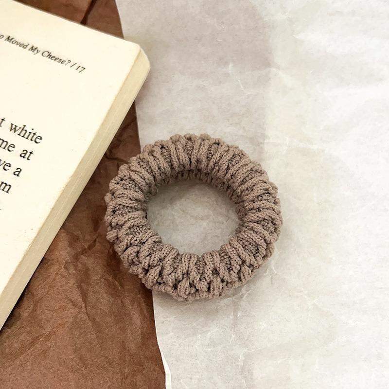 10pcs Thickened Hair Band  Coffee-colored Hair Tie  Cream-tied Ponytail Rubber Band  Simple and Elegant for WomenElasticity Durable  High-end Feel