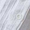Ladies' White Shirt, Long-sleeved, Loose, Casual Solid Color V-neck Shirt, Ladies' Long-sleeved Top