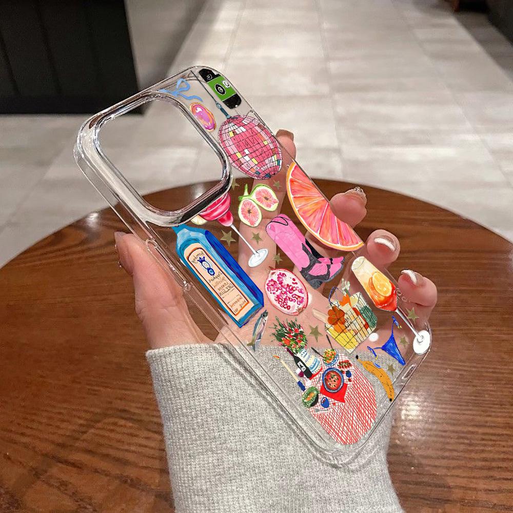 Acrylic Phone Case for iPhone 11 12 13 14 Pro 12 14 16 Pro Max for Samsung A16 A36 A56 S24 FE High-quality Painted Anti-fall Mobile Phone Case