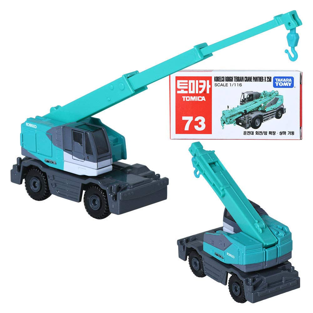 Takara Tomy 073 Kobelco Rough Terrain Crane Panther X 250 Miniature Car Toy for Males Ages 3 and Up Boxed Toy Safety Standards Meet ST Mark