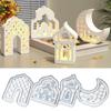 Light House Moon Shape Silicone Candle Stand Molds for Epoxy Resin Candle Holder Tealight Holder Gypsum Decoration