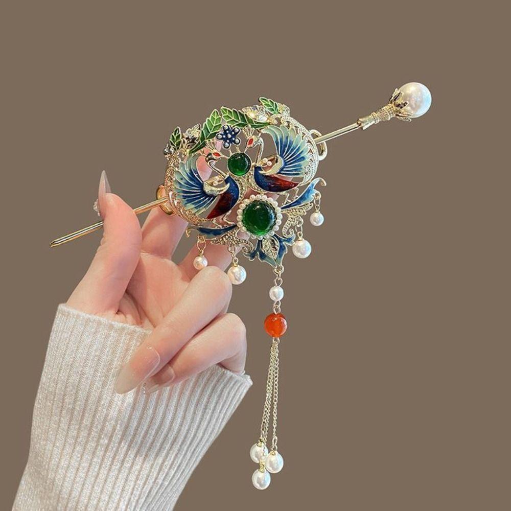 Tassel Hanfu Phoenix Hairpin Hair Accessories Chinese Style Hairpin Brooch Headdress