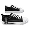 22 years of spring and autumn student casual board shoes teen couple black and white canvas shoes soft-soled sports shoes