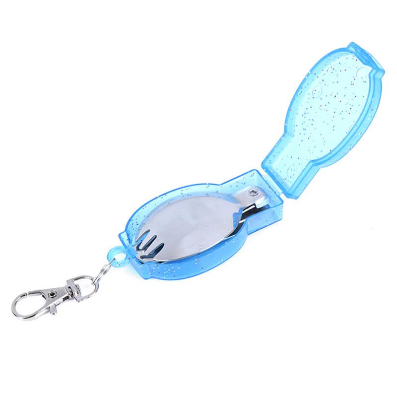 304 Stainless Steel Outdoor Portable Folding Spoon Fork Camping Picnic Tool Tableware