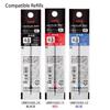 Mitsubishi Pencil Erasable Ballpoint RE3 3 Tri-Color Pen, Uni-ball 0.5, Black, URE350005.24 (x pens)