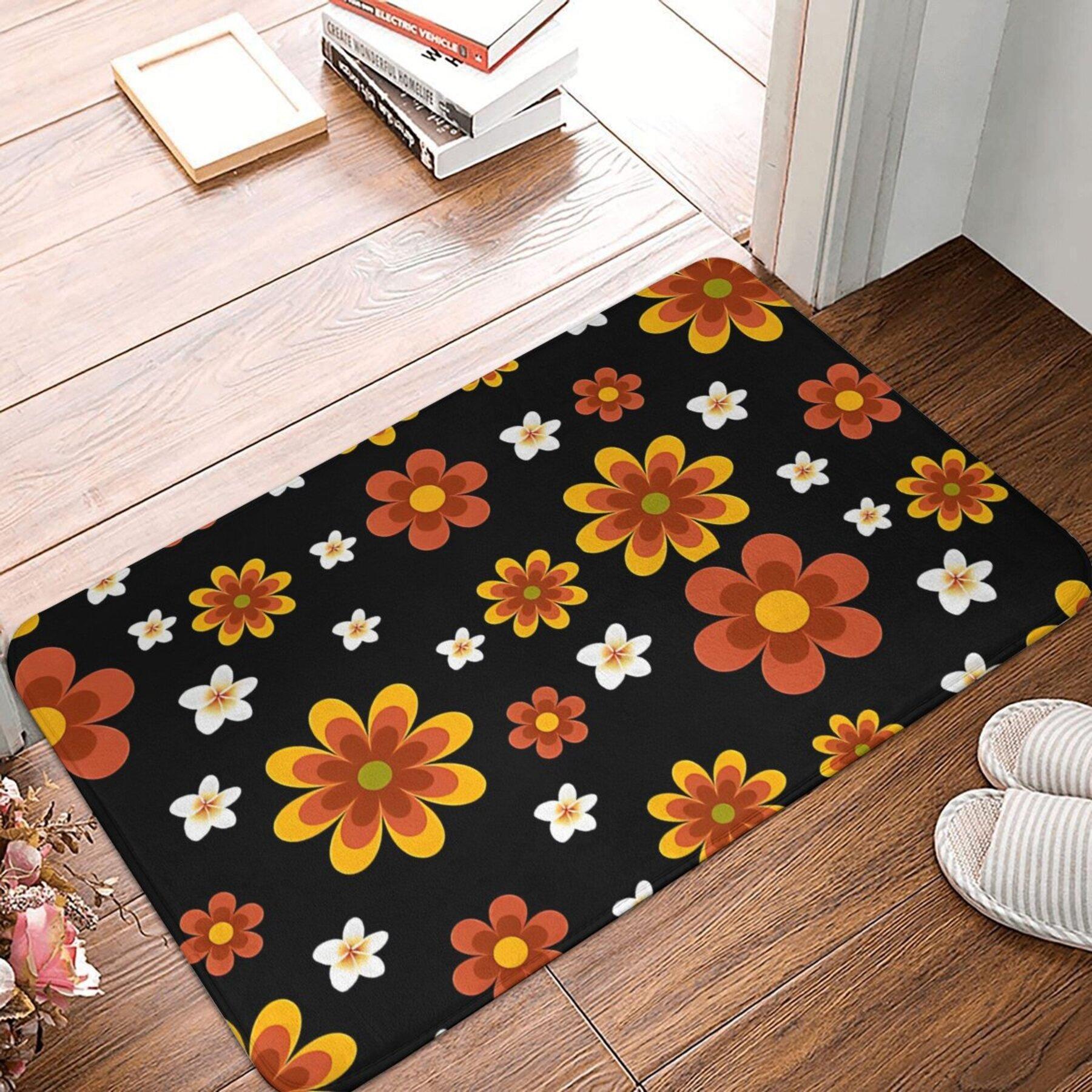 

Christmas Decorations Doormat, Anti-Slip Bath Mat, Flower Hallway Carpet, Welcome Rug, Bedroom Decorative, 40x60cm