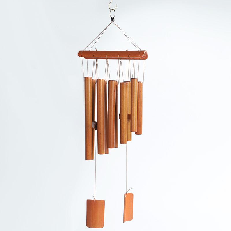 Handmade Tubes Bamboo Bell Natural Wind Chimes  Indoors Pendant Balcony Home Hotel Decor Outdoor Yard Garden Windchime Crafts