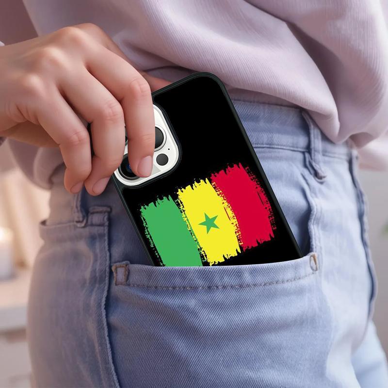 Senegal Flagge Handyhülle Für iPhone 17 Air 15 16e 14 13 Pro Max Coque 12 11 Pro Max PLUS Hülle