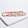 Pack of 8 Trendy Adjustable Bracelets Bohemian Beaded Jewelry with Love Charm Rainbow Colors Gift for Women and Girls