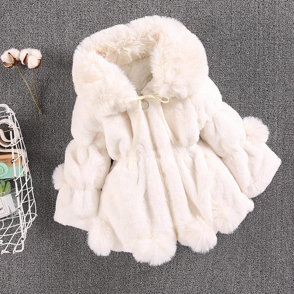 Toddler Kids Baby Girl Winter Jacket Warm Coat Thick Outwear Hooded Snowsuit