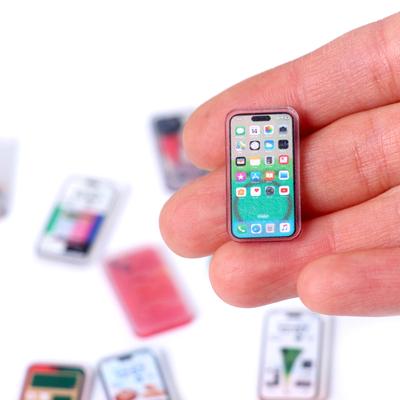5 Stück 1:12 Puppenhaus Miniatur Handy Simulation Smartphone Modell Kinder Rollenspiel Spielzeug Puppenhaus Zubehör