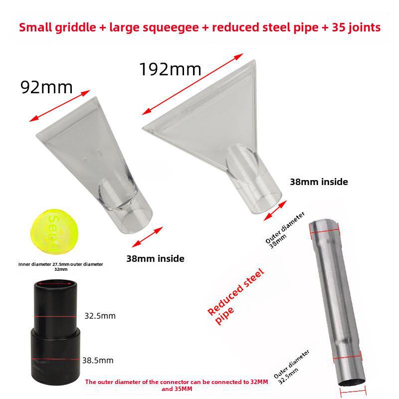 Jieba Vacuum Upholstery Scraper Nozzle - Transparent, Triangular, for Sofa and Fabric Cleaning
