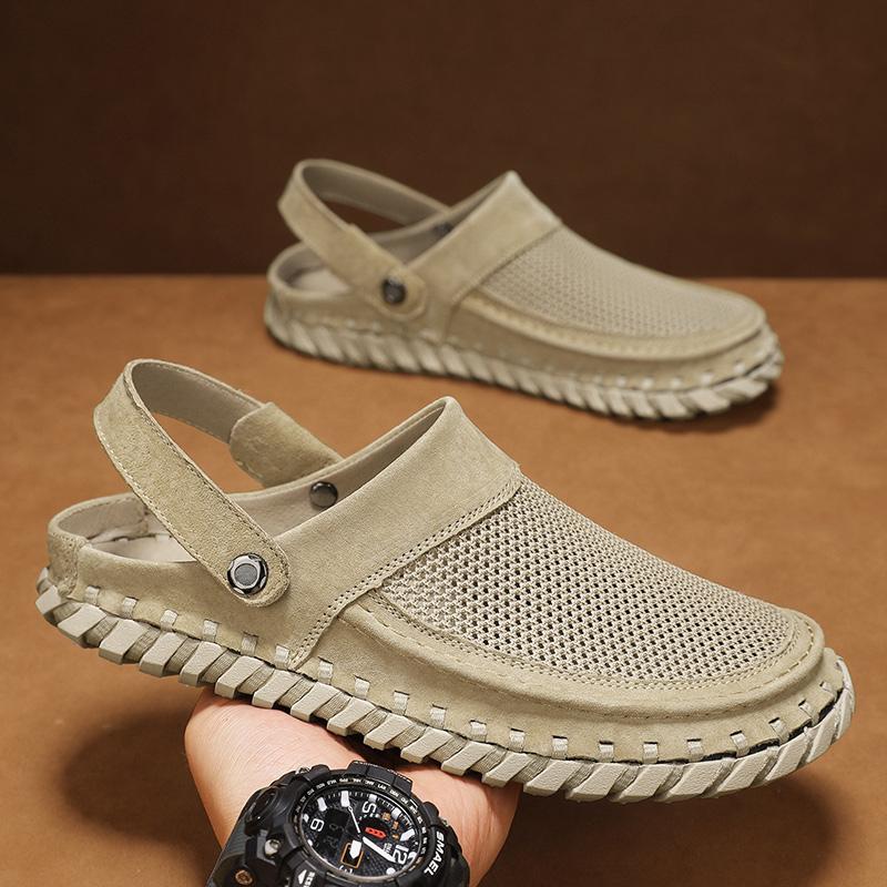 Men Breathable Sandals Casual Shoes New Summer Outdoor Concise Lightweight Beach Shoes Slippers Male Plus Size Sandals 39-46