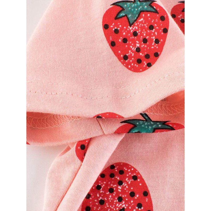 27home Korean Style Strawberry Baby round Neck Short Sleeve T-shirt