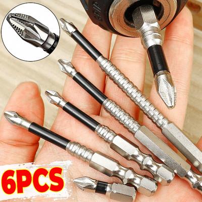 25/150mm Strong Magnetic Drill Head Short and Long Handles Anti-Slip Steel Screwdriver Bit Set Hex Shank Cross Impact Driver Bit