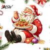 Easy To Apply Wall Murals Santa Claus Sticker, Waterproof PVC Decal, Removable Decorative Holiday Glass Stickers Festive Art for Windows And
