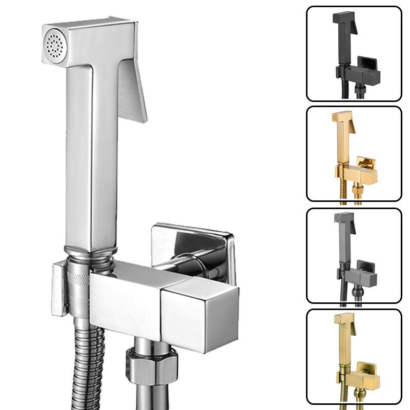 Mosazná bidetová baterie Zlatá ruční toaletní bidetová sprška Hygienická sprcha Toaletní baterie Jedna studená voda Samočisticí
