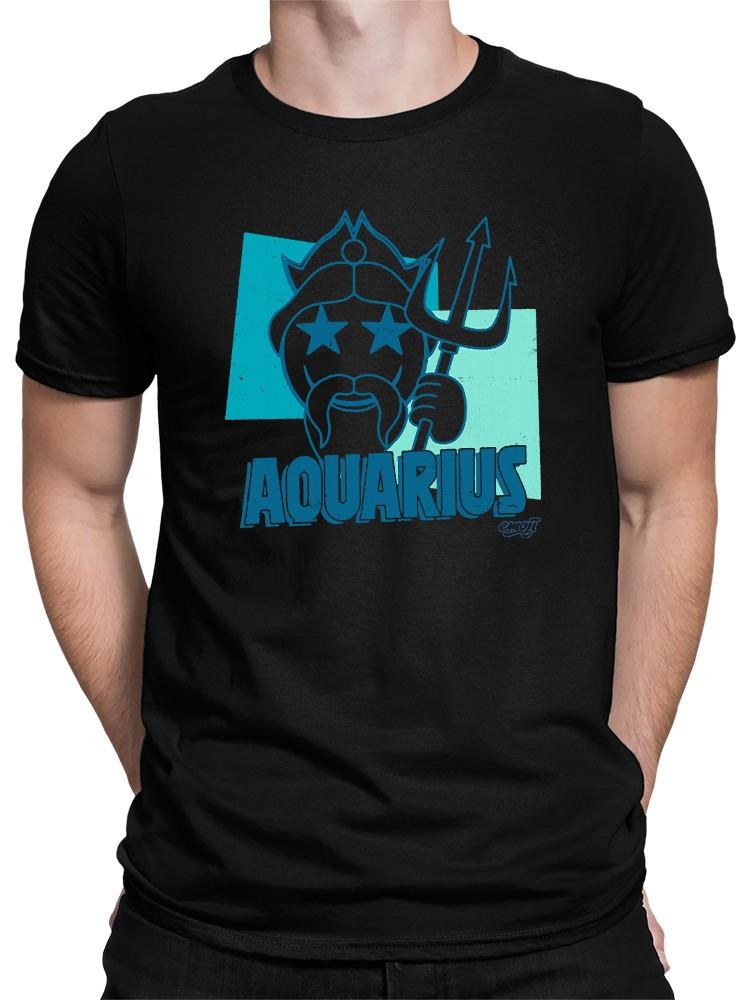 Aquarius Emoji Vibes Trident Design Mens T-shirt XL