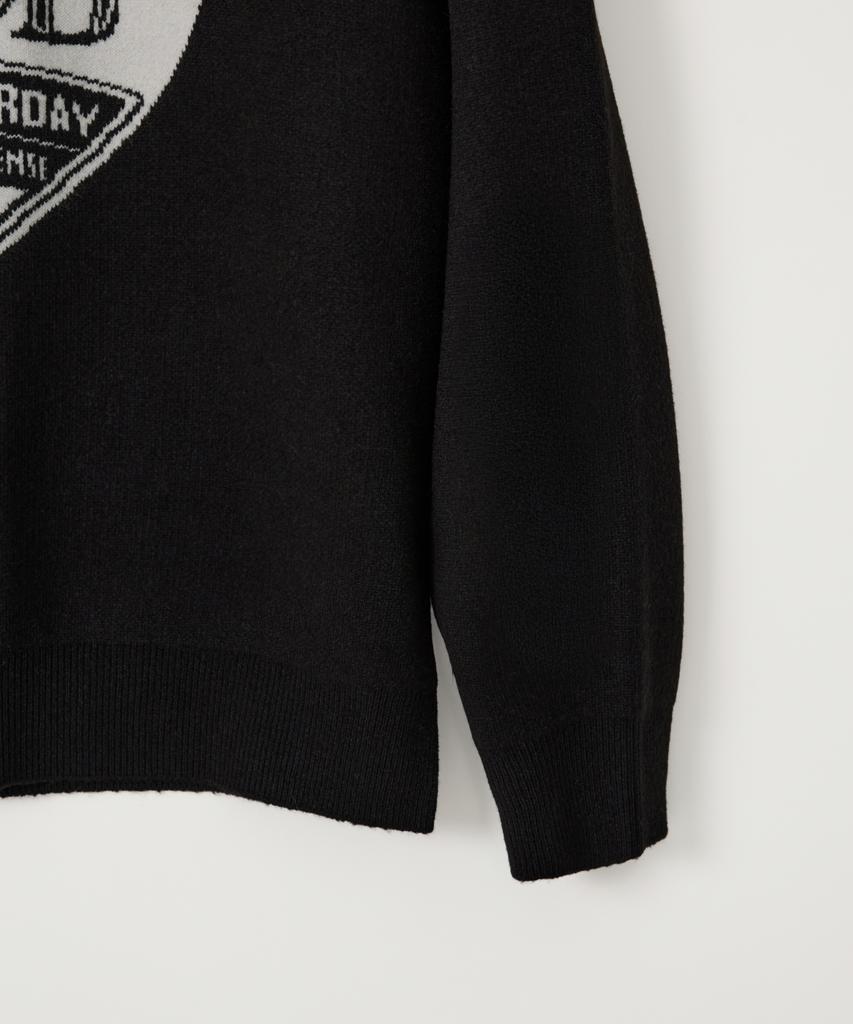 Seteo Saturday Retro Mood Pullover Knit Black