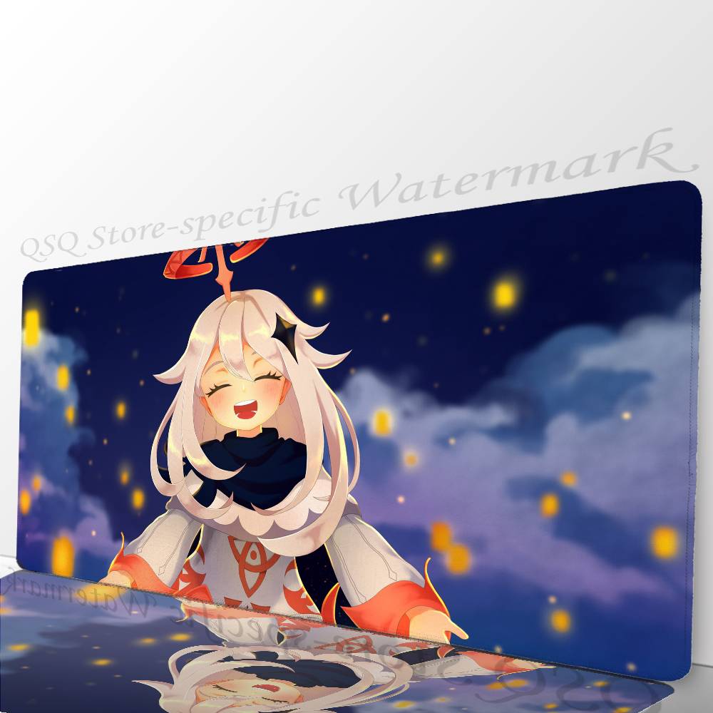 Paimon Game Anime Genshin I-Impact Mousepad Non-slip Suitable For Office Computers Laptops E-sports Game Desk Mats XXL Keyboard