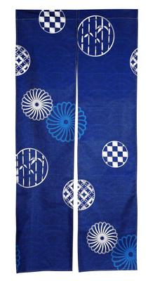 Noren gordijn met Seigaiha bamboe en 180cm Japanse spanruimte privacy scherm volgende.ontwerp (golf) ontwerp, bladeren, chrysanten, lang, patroon,