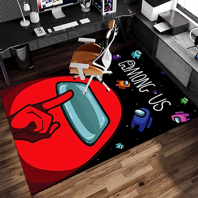 Among Us Print Area Rug-Soft,Washable Non-Slip Indoor Mat Office Chairs,Living Room,Home Office Decorative Rug