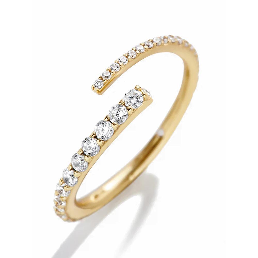 Stylish Simple Ring S925 Sterling Silver Personality Cross Drop Open Ring Cross Hipster Ring