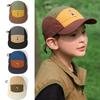 Splicing Quick-drying Dad Hat Breathable 5-panel Baseball Cap Casual Flat-brimmed Cap  Summer