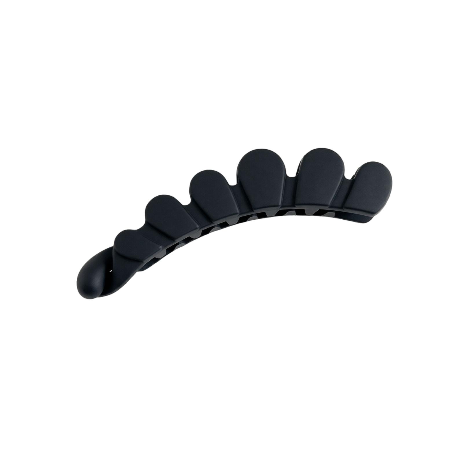 Banana Hair Clip Hollow Design Matte Finish Durable Plastic Hair Claw Curved Shape for Secure Hair Hold and Styling Accessories one size чёрный