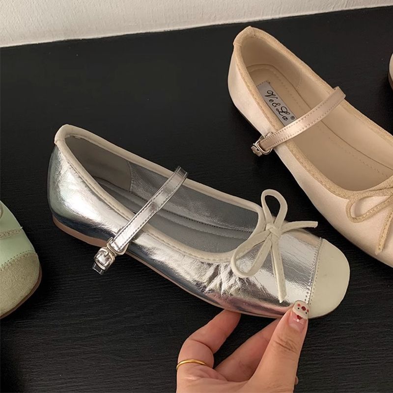 French Mary Jane Women's Shoes 2025 New Ballet Shoes Women's Evening Shoes with Skirts Temperament Flat Shoes