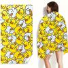 Yellow Rubber Duck Beach Towel Cute Cartoon Print Soft Quick-Dry Large Bath Towel For Kids Swim Pool Travel Summer Fun