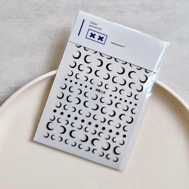 

Трезвый человек Луна Граффити Черно-белая наклейка для ногтей One Black Moon (sticker only)