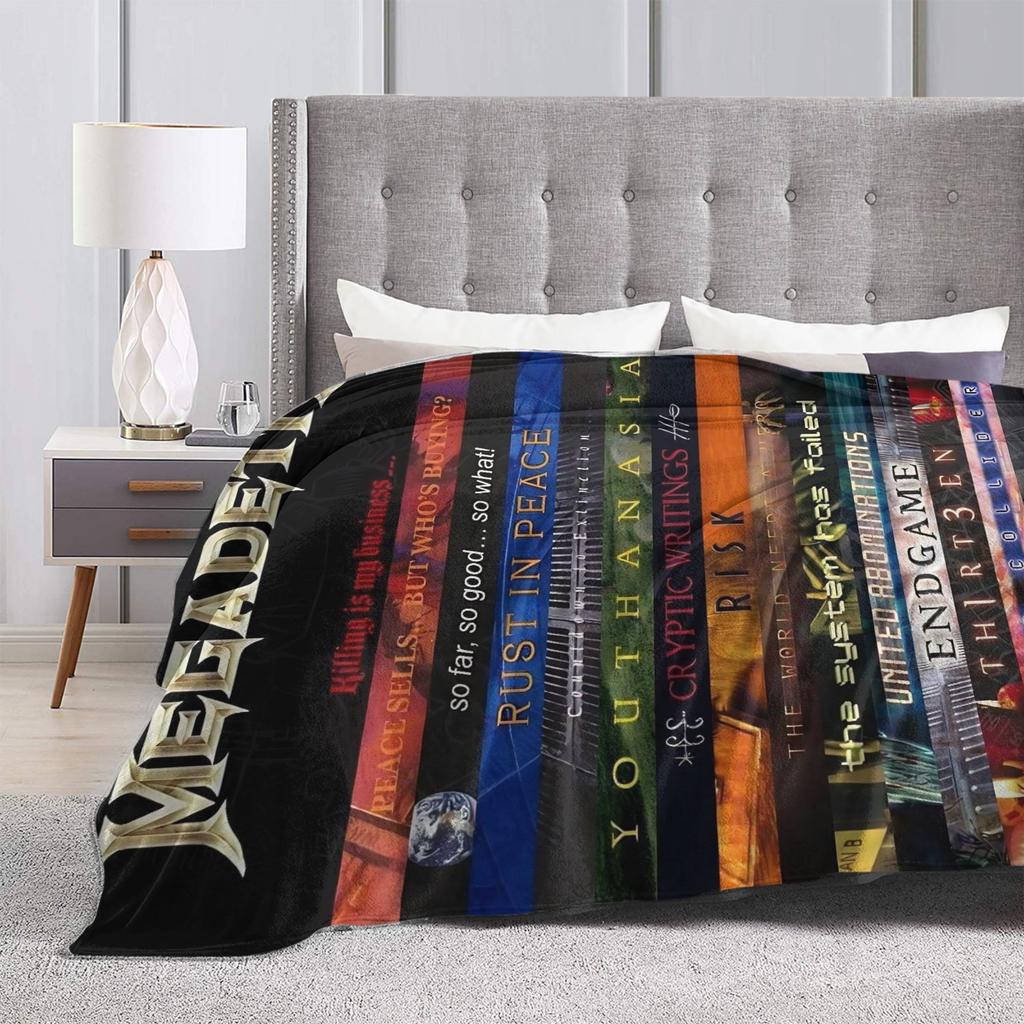 M-Megadethed Band  Soft Blanket  Travel Office Plush Bedding Throws Funny Couch Bed Flannel Bedspread Sofa Bed Cover