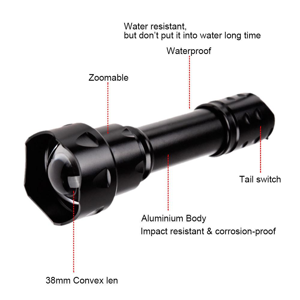 T20 850/940NM Infrared Torch | Retractable Zoom Aluminium Alloy Adventure Search Light