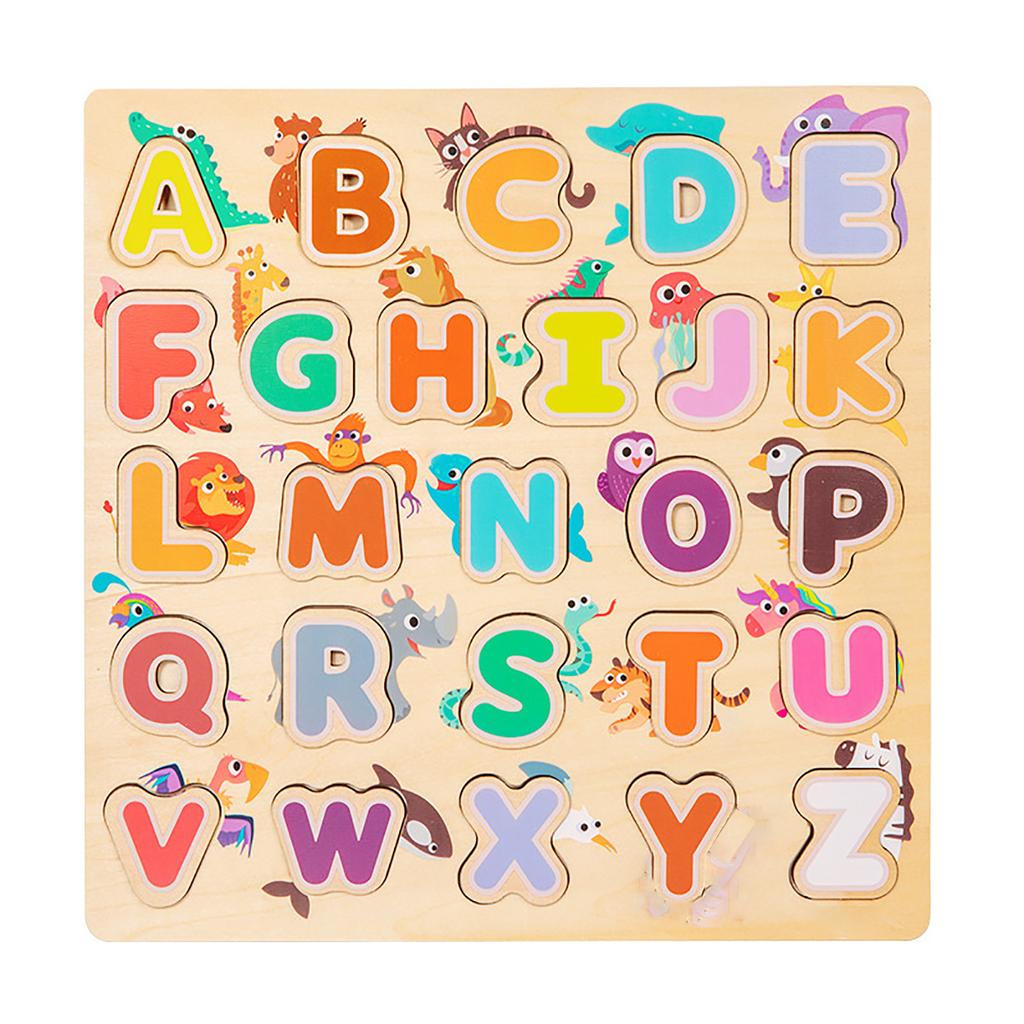 Early Childhood Education Capital Letter Matching Puzzle Baby Learning Digital Calculation Hand Grasping Puzzle Board Educational Toy