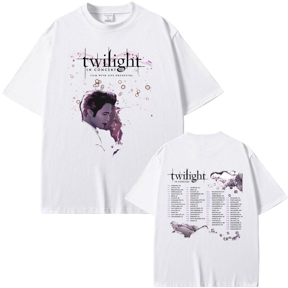 Trička Twilight in Concert Robert Pattinson Bella a Edward Cullen Grafické tričko Pánské Dámské Ležérní Bavlněná Vintage trička