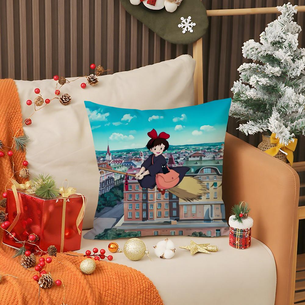 k-Kiki's Delivery Service Pillow Case Living Room Sofa Decorative Cushion Cover Simple Household Light Luxury Printed Pillow