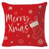 New Christmas Linen Pillow Cover Simple Sofa Pillow Home Printed Cushion Cover