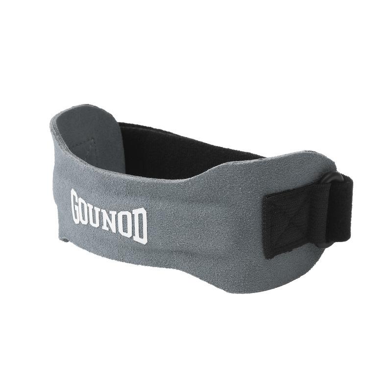 

OLIKEI 1 шт., пояс для коленной чашечки из коровьей кожи, спортивные наколенники, амортизирующий мениск, наколенник для фитнеса, бега, коленного сухожилия, кожаная поддержка колена One Size серый