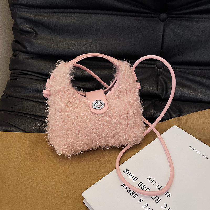 Autumn and Winter Lamb Wool Bag Plush Bag Plush Bag Shoulder Crossbody Handbag Women's Bag Versatile