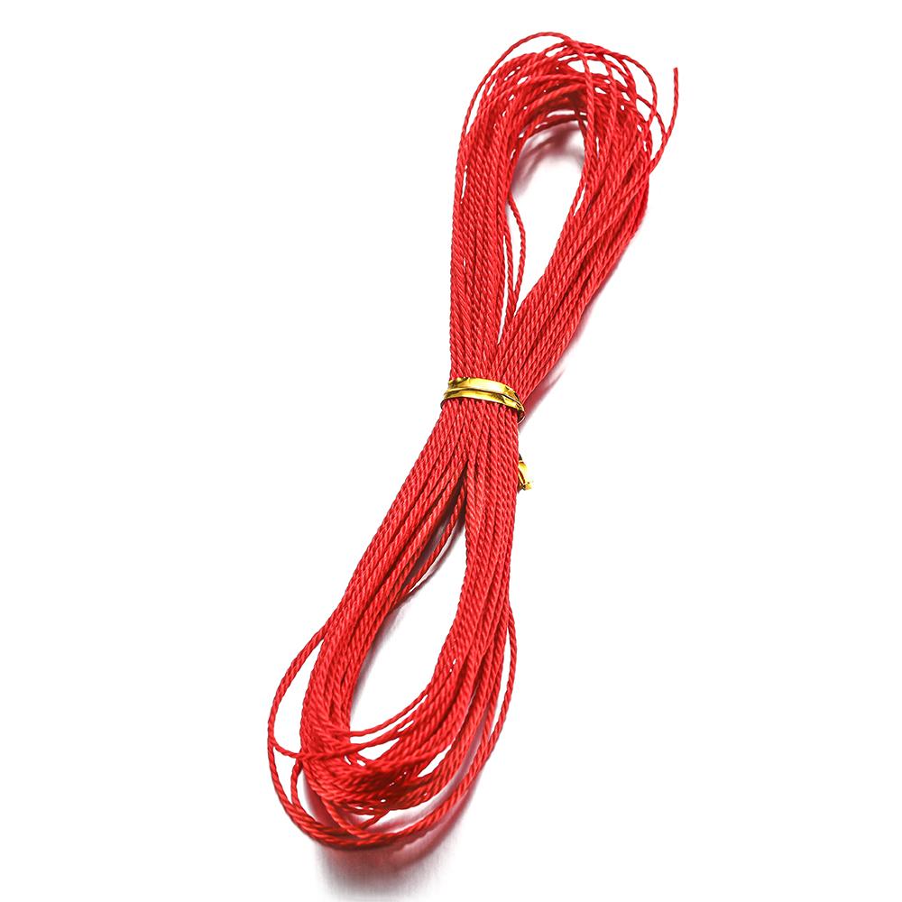 

10m/Lot 1mm Waxed Cotton String Beading Cord Rope for DIY Bracelet Necklace Jewelry Making Supplies Accessories 1.0mmx10m червоний