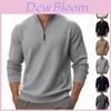 Mens Spring Fleece Sweater With Stand Collar And Zipper For Casual Urban Style