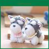 Fluffy Plush Schnauzer Keychain Adorable Dog Bag Decor 12cm With Soft Fur