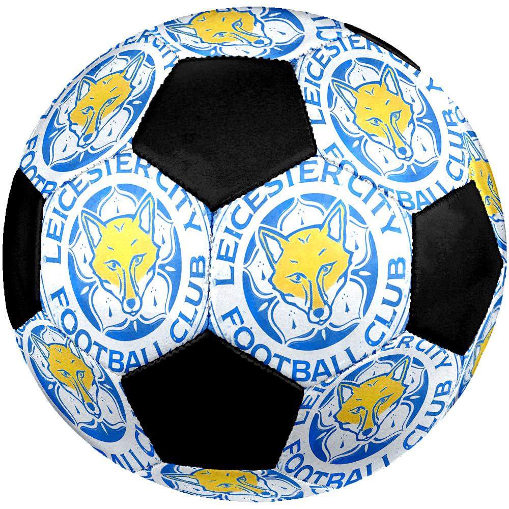SIZE 5 Leicester City FC Soccer Ball Colorful All Ages Machine Stitched PVC Competition Ready Durable High-Bounce