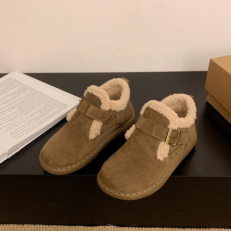 Women's thick-soled winter lightweight warm winter cold padded snow boots non-slip wear-resistant casual sneakers cotton boots fur shoes