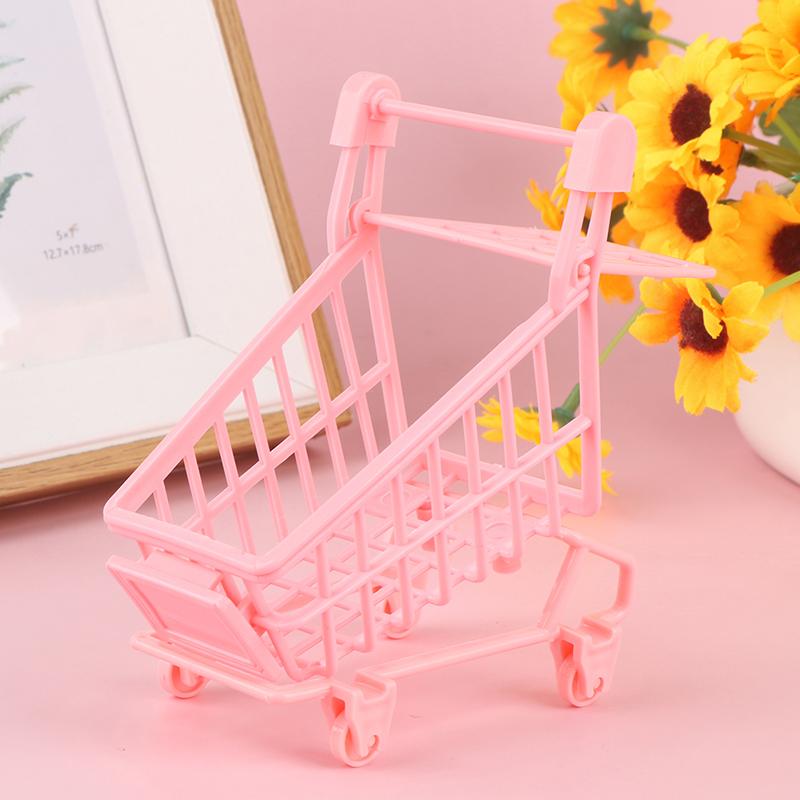 1:12 Dollhouse Miniture Shopping Cart Trolleys For Doll Toys Cake Decoration