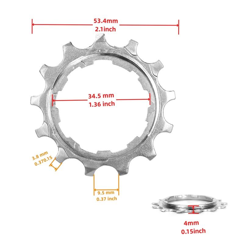 2PCS Single Speed Bicycle Freewheel 10 Speed -11 Teeth / 11 Speed -13 Teeth, Silver