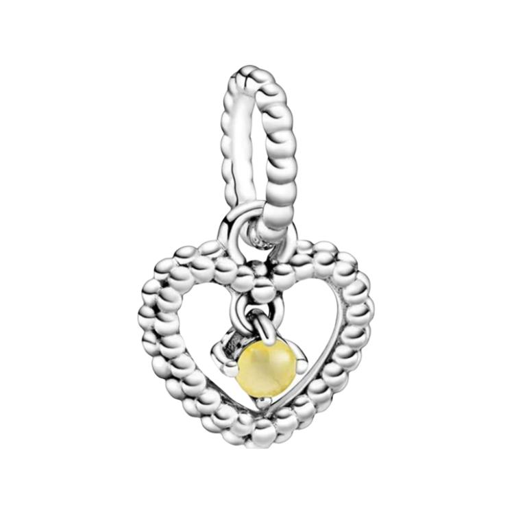 Pandora Heart Charm Silver Pendant Women jewelry 798854C11 Box