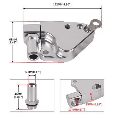 K-Serie Swap Ansaugkrümmer Kühlmittel-Adapterplatte für Honda Acura K20 K24